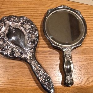 Vintage Sterling silver vanity mirrors